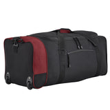 Travelers Club 32” Expandable Rolling Travel Duffel Bag, Heavy-Duty Wheeled Luggage with Shoulder Strap (Red)