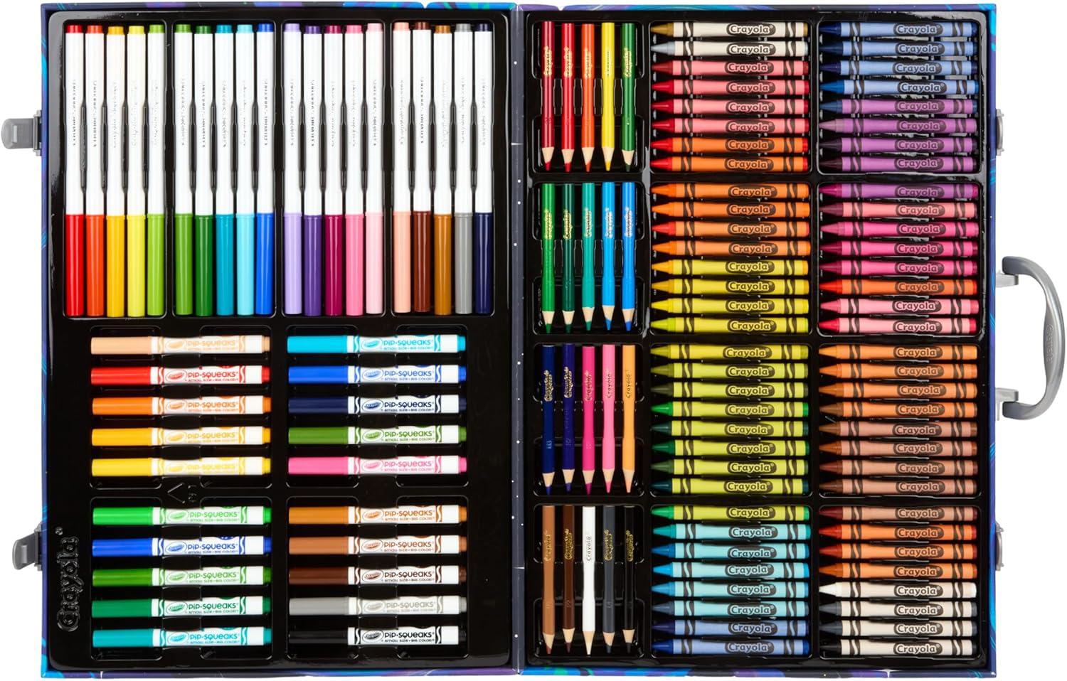 140-Piece Space-Themed Kids Art Case and Coloring Set