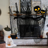 3-Pack Black Creepy Cloth Halloween Decoration Set – 16.4 Yards Spooky Fabric for Indoor & Outdoor Décor
