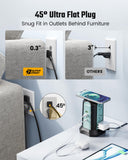 Surge Protector Tower with Wireless Charger – 9 AC Outlets, 4 USB Ports & 10Ft Extension Cord
