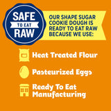 Pillsbury Ready-to-Bake Pumpkin Shape Sugar Cookies – Safe-to-Eat Raw Halloween Dough (9.1 oz / 20 Cookies)