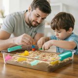 Clear Stackable Storage Box with Lid – Flat Organizer for Documents, Crafts, Office and Classroom Use