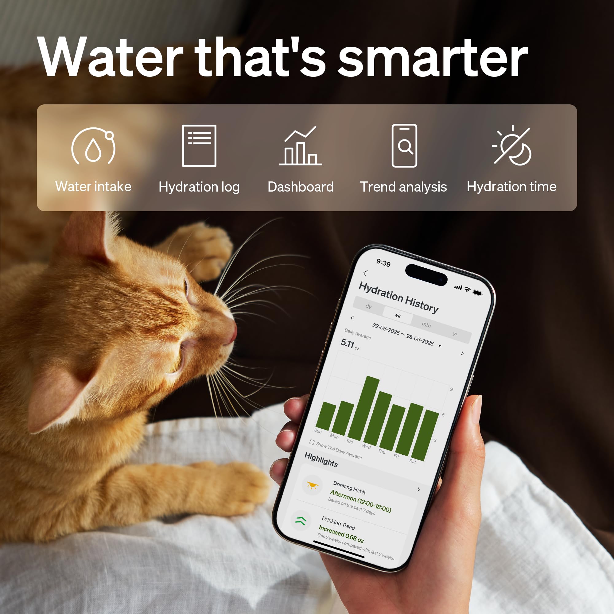 PETLIBRO Dockstream 2 Smart Stainless Steel Cat Water Fountain – WiFi App Tracking & Cordless Sensor Mode (Black)