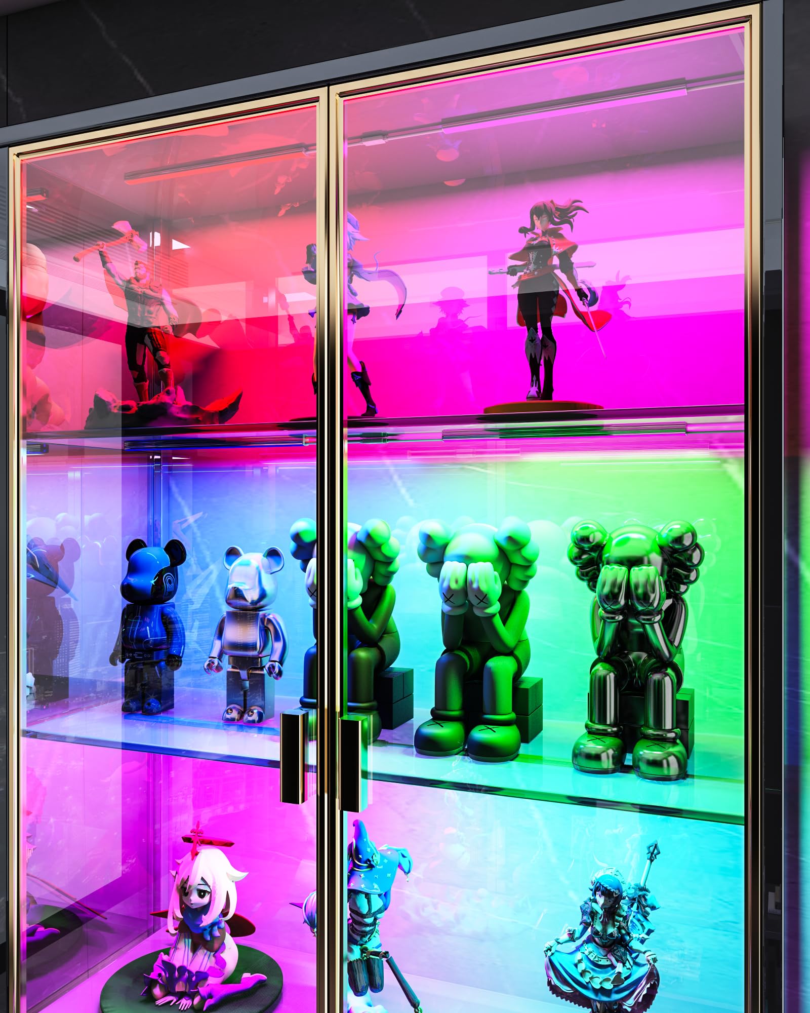 RGB LED Under Cabinet Light Bars with Music Sync & Bluetooth App Control – 200 Lumens Ambient Set