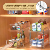 Hihegd 2-Tier Clear Pull-Out Organizer Set – Modular Under-Sink Storage with Adjustable Dividers