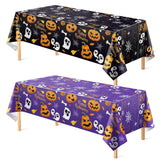 Halloween Tablecloth – Large 52x87" Plastic Table Cover for Spooky Indoor & Outdoor Party Decorations