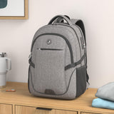 Shrradoo Anti-Theft Laptop Backpack with USB Charging Port & Password Lock – Large Travel & College Backpack (Fits up to 17”) – Grey