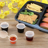 Enther 3-Compartment Meal Prep Containers with Portion Cups – 20 Pack BPA-Free Bento Boxes