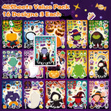 Halloween Make-A-Face Sticker Set for Kids – 32 Sheets, 16 Spooky Styles (Halloween 16 Style)