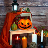 LED Light-Up Jack-O’-Lantern Pumpkin – Battery Operated Tabletop & Outdoor Halloween Decoration (6.6 x 5.9")