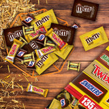 M&M’s, SNICKERS, TWIX & MILKY WAY Halloween Bulk Variety Bag – 135PCS Mix of Fun Size Chocolate Treats 🍫🎃