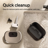 PETLIBRO Dockstream Battery-Operated Cat Water Fountain 3L – 5000mAh Wireless Stainless Steel System (Black)