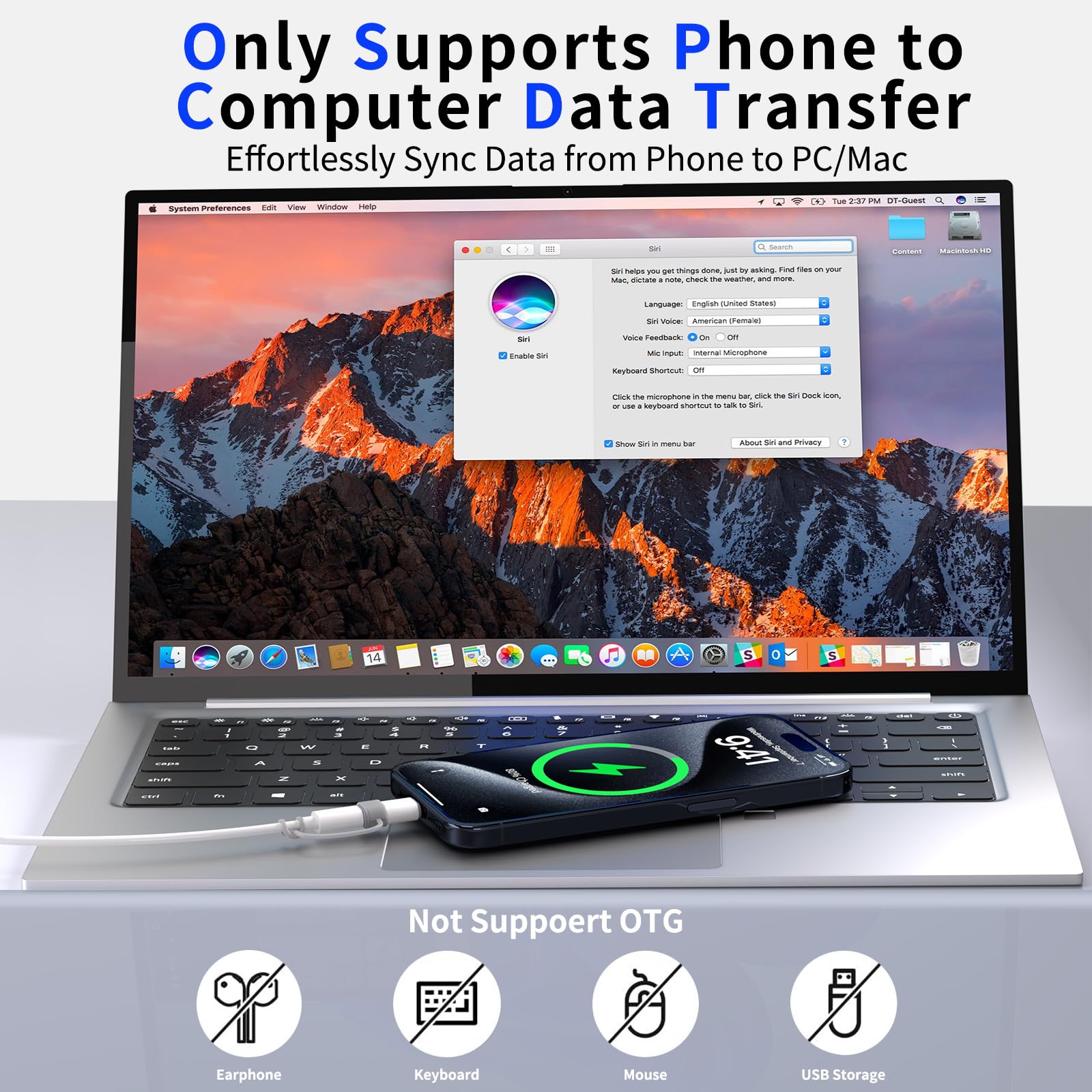 Lightning to USB-C Adapter 4 Pack Fast Charging & Data Sync Converter for iPhone 15/16/17 Pro Max, Samsung & Pixel – Aluminum Mini Connector