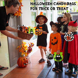 56 PCS Halloween Goodie Bags – Reusable Zip Treat Bags with Handles, 8 Cute Designs for Candy, Snacks & Party Favors
