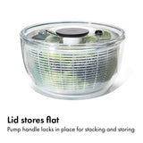 One-Touch Salad Spinner with Non-Slip Base for Lettuce, Herbs & Vegetables