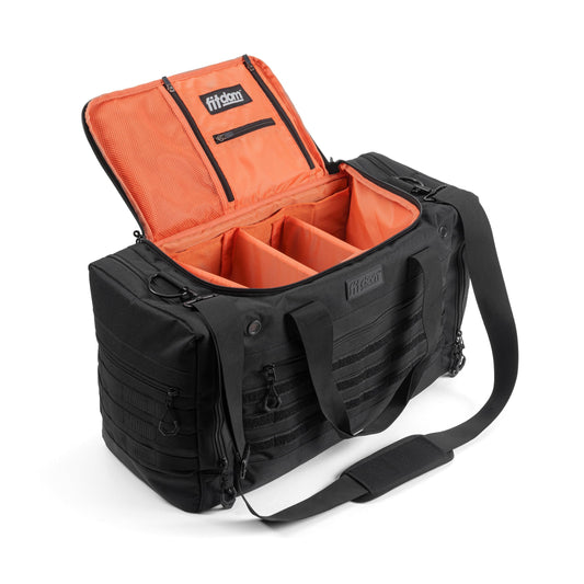 FITDOM Sneaker Travel Duffel Bag – TSA Approved Multi-Compartment Sneakerhead Gym & Sports Bag with Adjustable Dividers