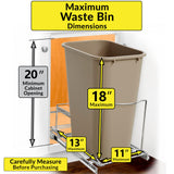 Lynk Professional Pull-Out Trash Can Drawer – Heavy-Duty Sliding Organizer with ProGlide System