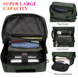 Witzman Airline-Approved Carry-On Travel Backpack Convertible Duffle Bag – Army Green