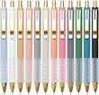 12-Pack Gold Retractable Black Ink Ballpoint Pens
