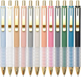 12-Pack Gold Retractable Black Ink Ballpoint Pens