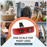 Portable Digital Luggage Scale 110lb – Travel Hanging Baggage Weight Scale with Backlit LCD Display