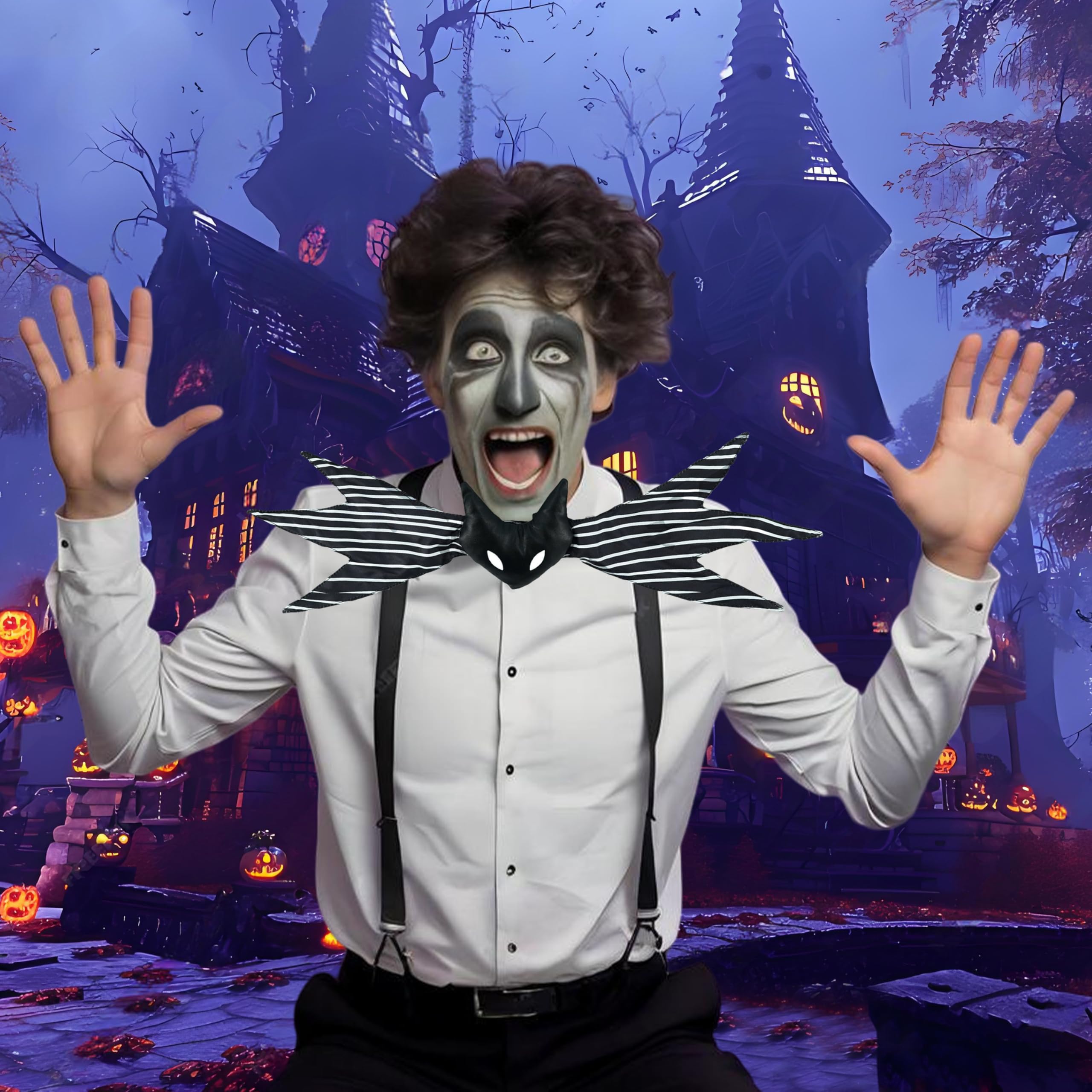Jack Skellington Bow Tie – Nightmare Before Christmas Cosplay Costume Accessory 🎃🖤