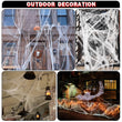 Halloween Spider Web & Creepy Cloth Decoration Set – 1500 Sqft Stretchy Web with 100 Spiders & 2 Black Cloths for Indoor/Outdoor Haunted Décor
