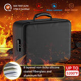 DocSafe 5200°F Fireproof Document Organizer with Lock – Portable Water-Resistant File Storage Box for Home & Travel (Black)