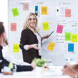 375-Sheet Lined Sticky Notes in 7 Bright Colors