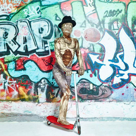 Kids Zombie Halloween Costume – Creepy Rotten Flesh Outfit with Hood & 3D Details 🧟‍♂️💀