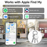 FONVOi Bluetooth Tracker Tag 4 Pack, Apple Find My Compatible Smart Item Locator with Loud Alarm and Replaceable Battery