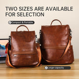 CHERUTY Women’s Anti-Theft Backpack Purse – Vegan PU Leather 3-in-1 Tote, Shoulder & Backpack for Daily Travel (Tan)