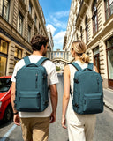 Travel Backpack Women,Carry On Backpack Flight Approved 18x14x8 inches Bag Spirit Airlines Personal ltem,College Sports Hiking Rucksack Waterproof Outdoor Casual Daypack Laptop Blackpack,Peacock Blue