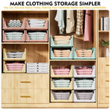 Stackable Closet Storage Baskets (5-Pack) – Foldable Space-Saving Organizer Bins for Wardrobe, Bathroom & Laundry