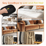Electrostatic Pet Hair Remover Glove – Reusable Anti-Static Fur Removal Mitt for Furniture, Carpets, Bedding & Car Interiors (Black, 1-Pack)