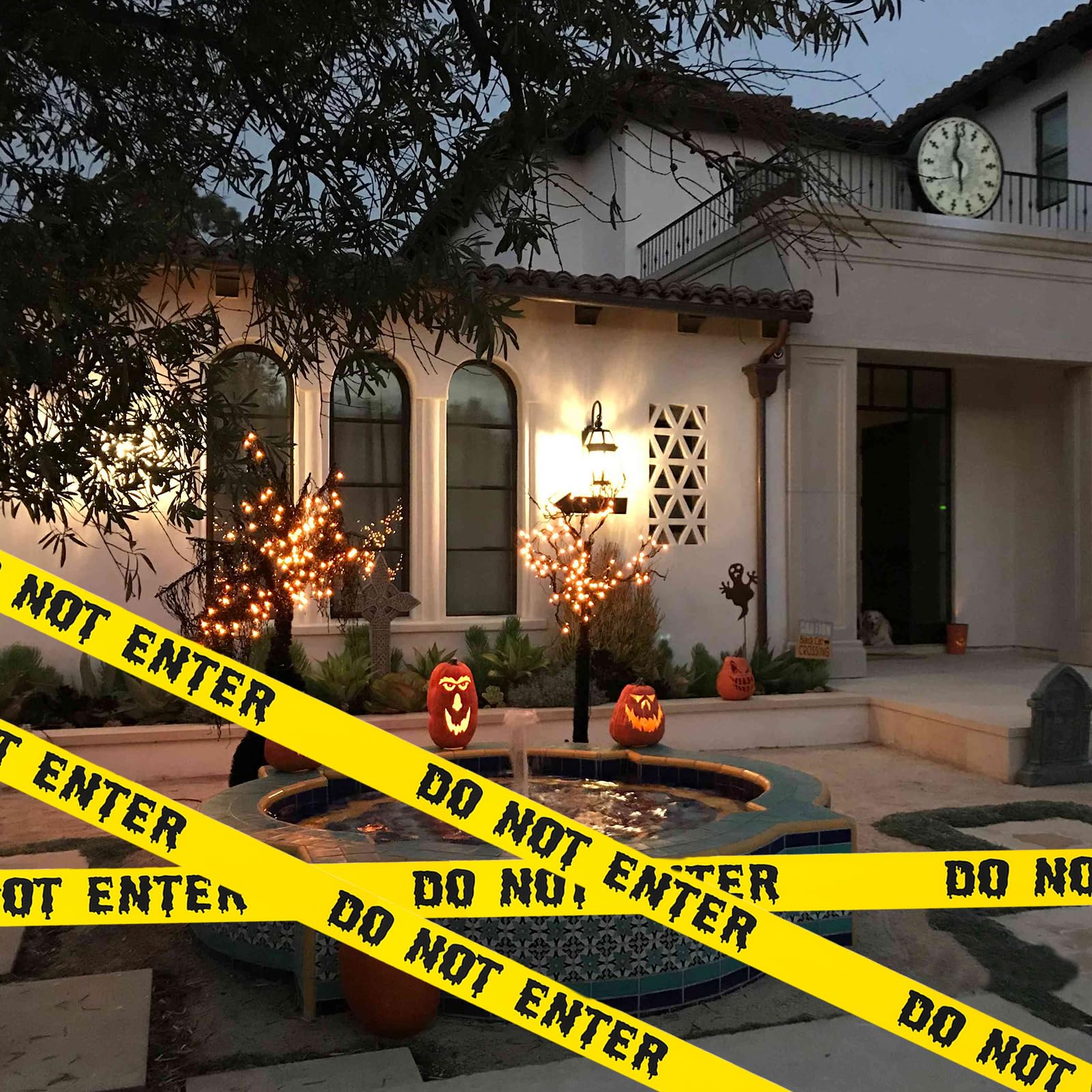 Halloween Caution Tape – 82ft “Caution” & “Do Not Enter” Yellow Roll for Haunted House & Party Decor