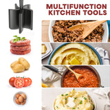 5-Blade Meat Chopper & Masher Tool for Ground Meat, Vegetables & Mixing