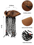 Red Pirate Costume Accessory Set – 5PCS Complete Outfit Kit with Hat, Sash, Eye Patch, Necklace & Earring