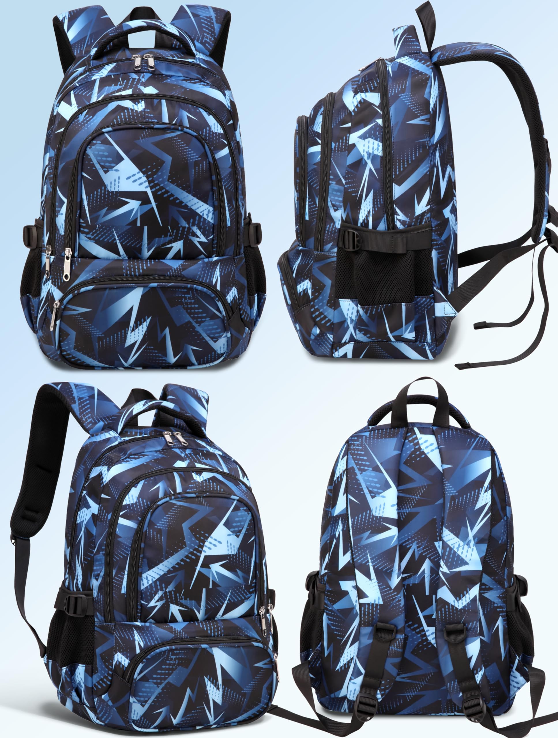 Bluefairy Kids School Backpack with Laptop Compartment, Ergonomic S-Straps, Lightweight Bookbag for Ages 6–12