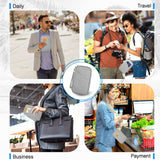 RFID Blocking Family Passport Holder & Travel Document Organizer – Waterproof Multi Passport Wallet (Quartz Gray)