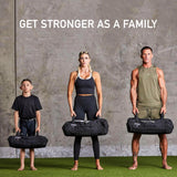 Elite Sports Heavy-Duty Workout Sandbag for Full-Body Strength & Core Training – Multi-Handle, Unfilled (Black)