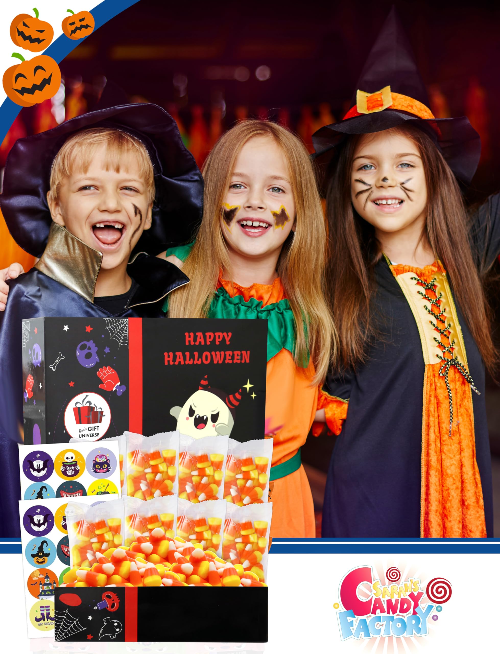 Sarah’s Candy Factory Candy Corn – Old Fashioned Halloween Candy Mix (2.5 LB Box, Classic Fall Favorite)