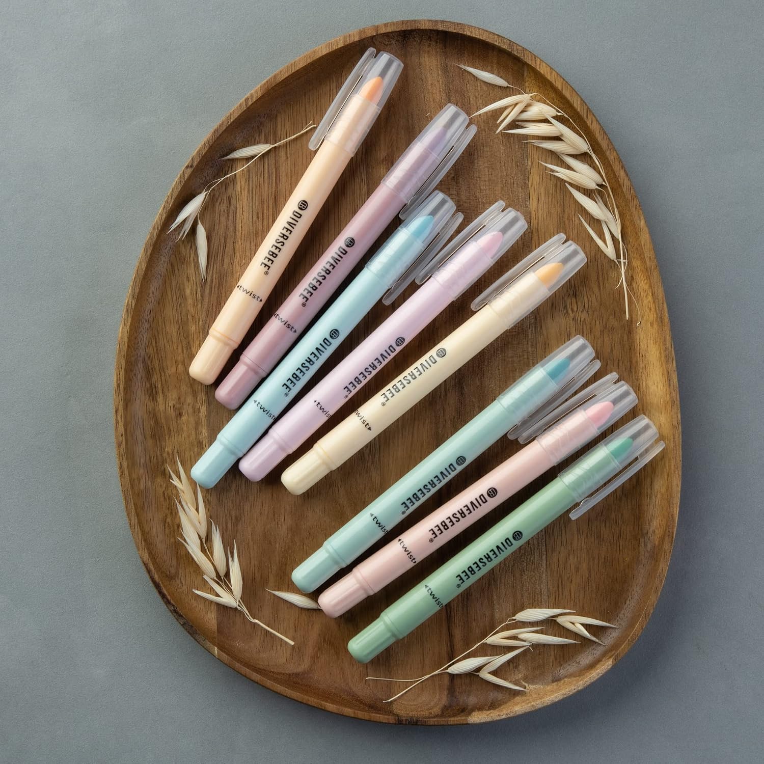 8-Pack Pastel No-Bleed Gel Highlighters