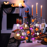 Light-Up Halloween Tree – 24 LED Black Willow Tree with Pumpkin, Bat & Ghost Ornaments (USB & Battery Powered)