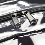 Amazon Basics Clear School Backpack with Water-Resistant PVC Material and Reinforced Shoulder Straps