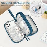 Travel Cable Organizer Case – Portable Electronic Accessories Storage Bag for Chargers, USB Cables, Power Banks & Gadgets