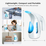 Hilife Maya Blue Portable Garment Steamer 700W Compact Travel Wrinkle Remover with Extended Reach Cord