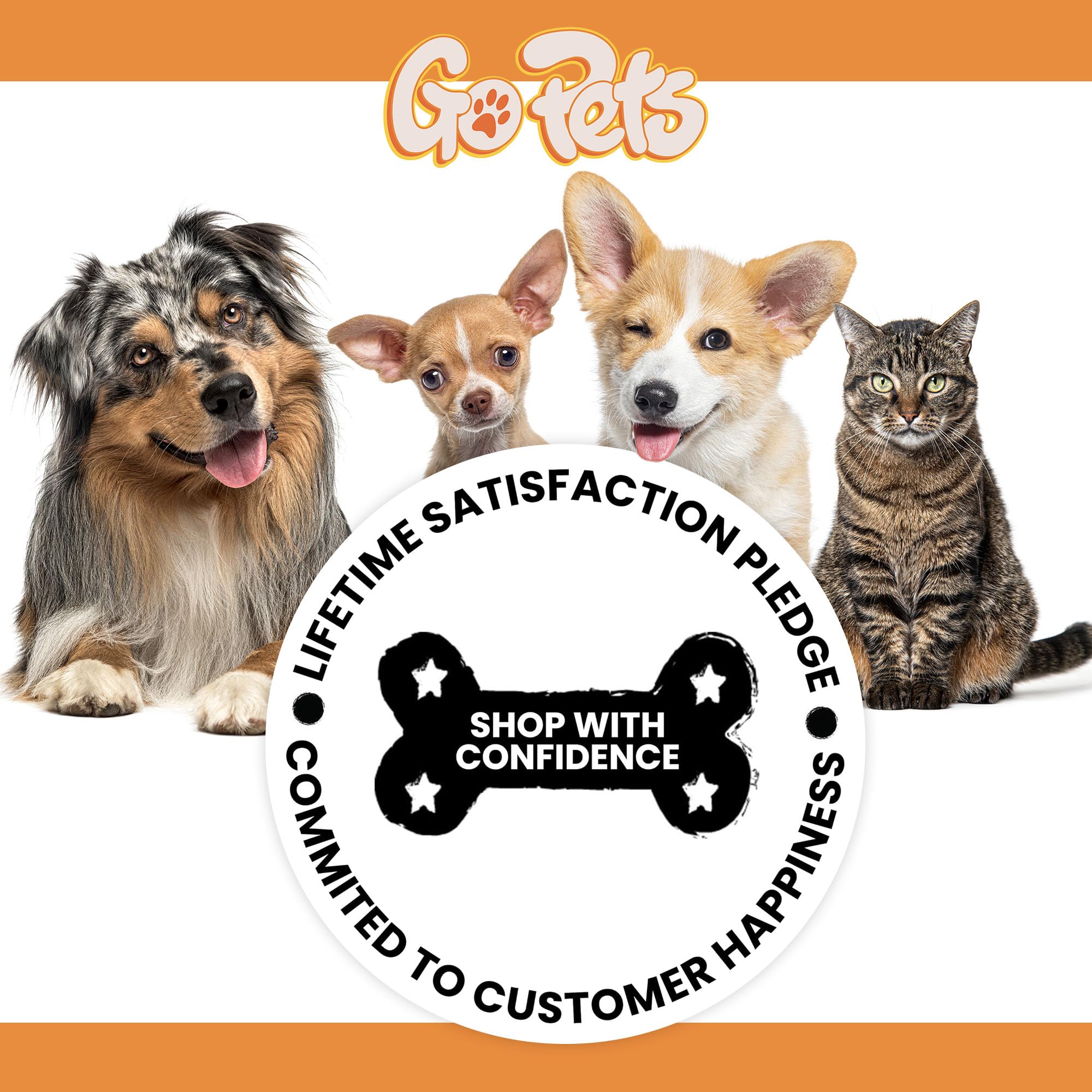 GoPets Professional Deshedding Blade Rake with Adjustable Stainless Steel Comb, Undercoat Grooming Tool for Dogs and Cats
