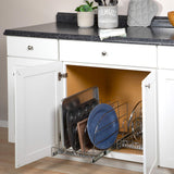 Holdn’ Storage Pull-Out Bakeware Organizer – Adjustable Divider Rack for Narrow Kitchen Cabinets