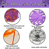 6-Pack Spider Web Candy Bowls – Halloween Snack & Treat Holders (Black, Orange, Purple